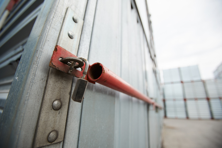 Picture of a cargo container with a lock