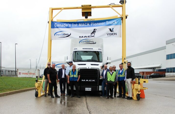 Mack Trucks today announced that Imperial Dade Canada has taken delivery of the first Mack Pioneer in Canada through longtime Mack dealer Vision Truck Group