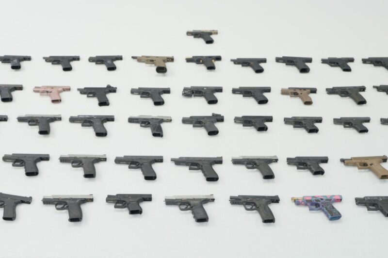 Picture of illegal handguns