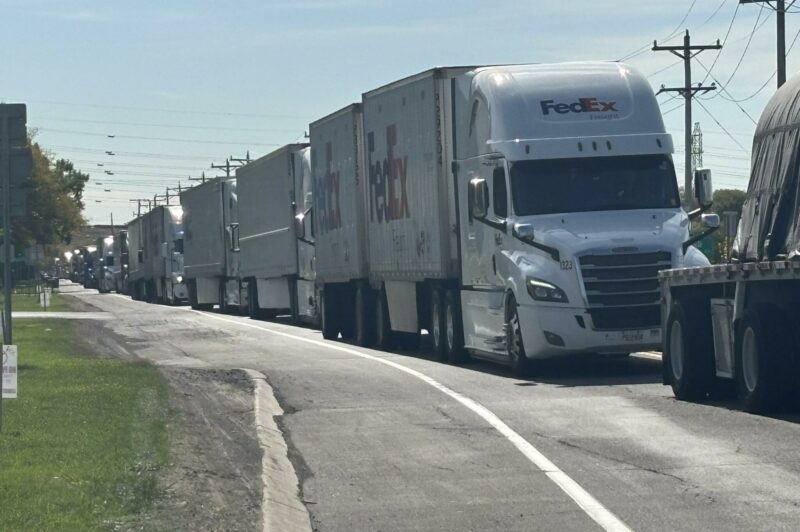 Traffic congestion in the Lewiston-Queenston International Bridge bridge area