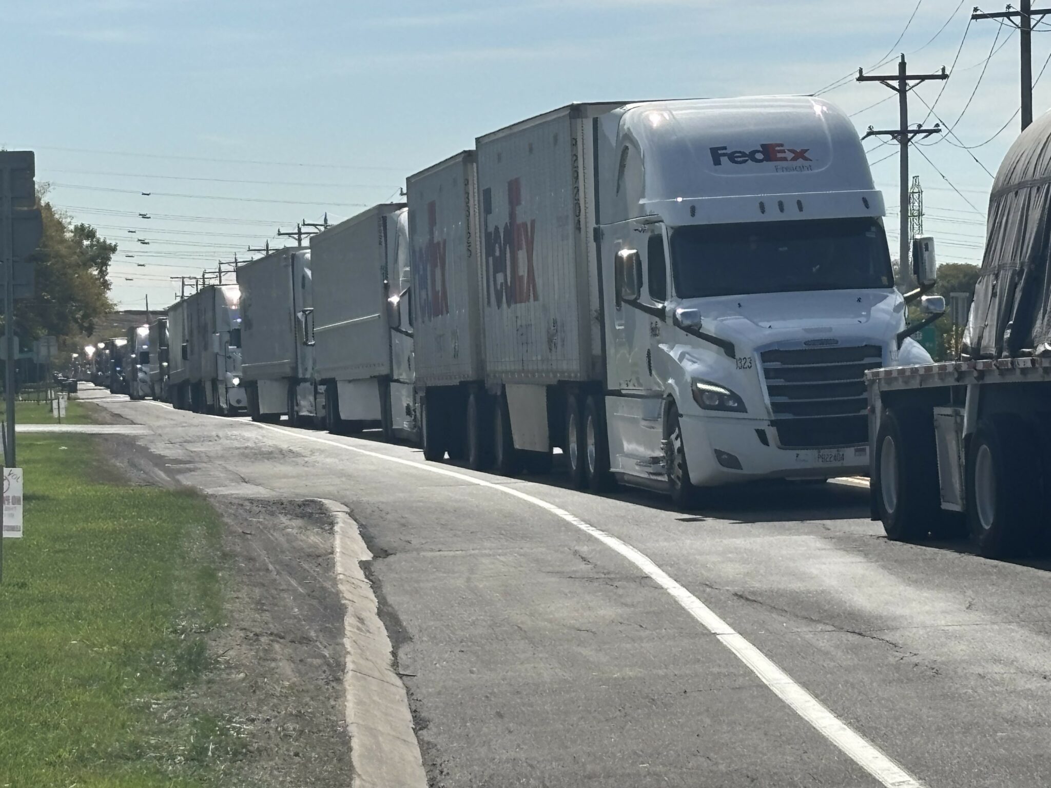 Traffic congestion in the Lewiston-Queenston International Bridge bridge area