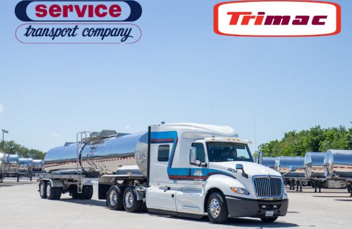 Picture of a truck hauling a tanker trailer