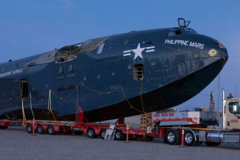 Western Star truck hauling Philippine Mars flying boat