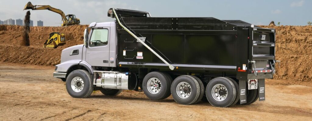 Picture of a East Trailers steel dump truck body