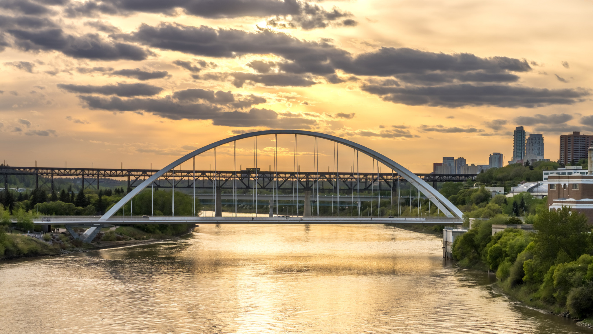 Edmonton city scape with Walter Dale Bridge - Truck News