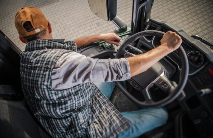 A student backs up a truck.