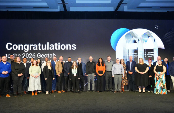 Geotab Fleet Innovations' award recipients, group photo