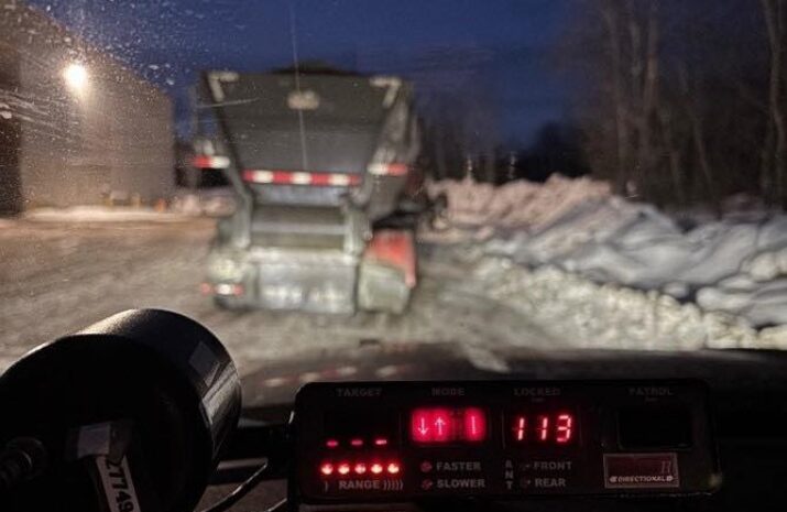 Picture of a truck on an icy street