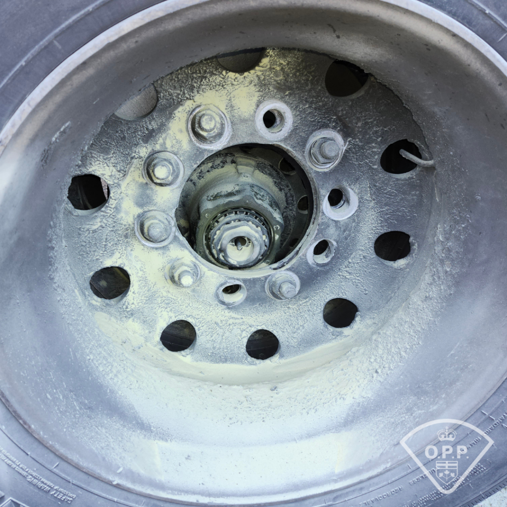 Picture of tire missing lug nuts