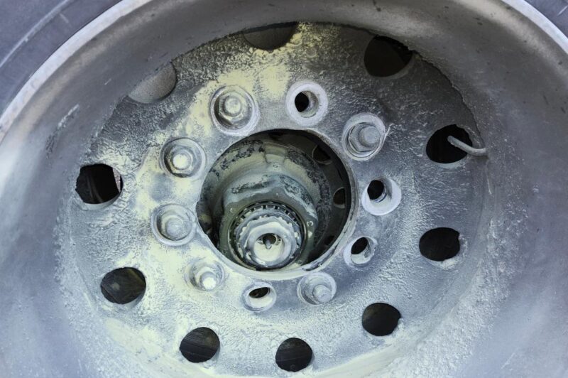 Picture of tire missing lug nuts