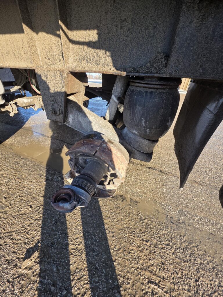 Picture of a missing wheel