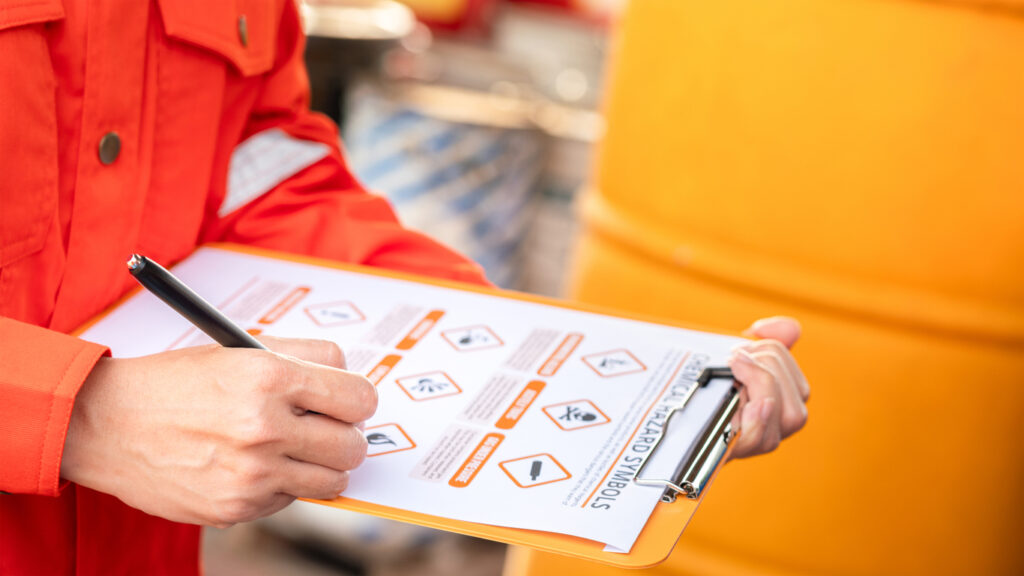 Picture of a person with a clipboard