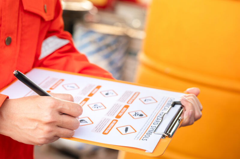 Picture of a person with a clipboard