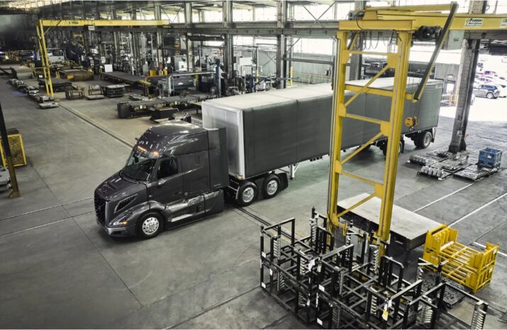 Volvo VNR in a factory