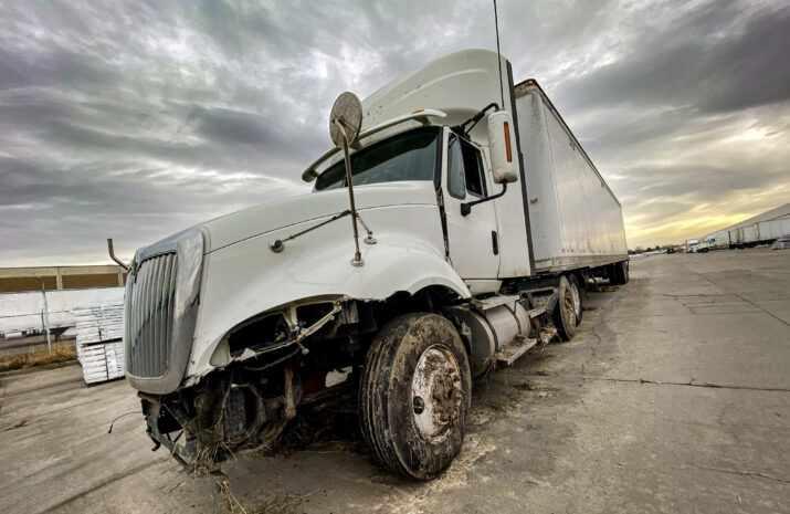 Semi-truck That Was Involved in an Accident