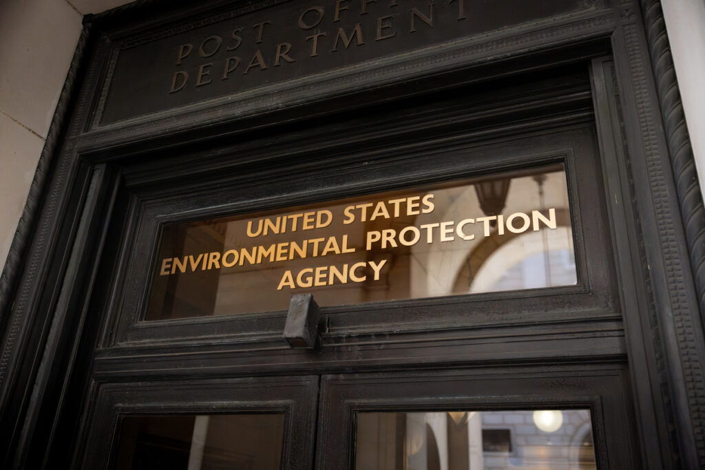 United States Environmental Protection Agency Lettering on headquarters building