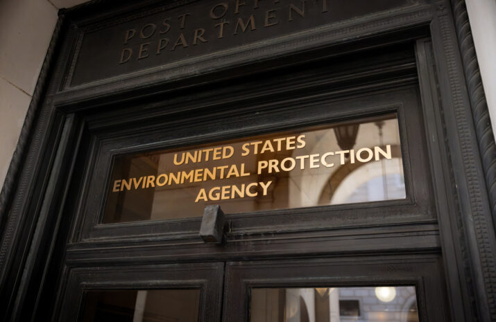 United States Environmental Protection Agency Lettering on headquarters building