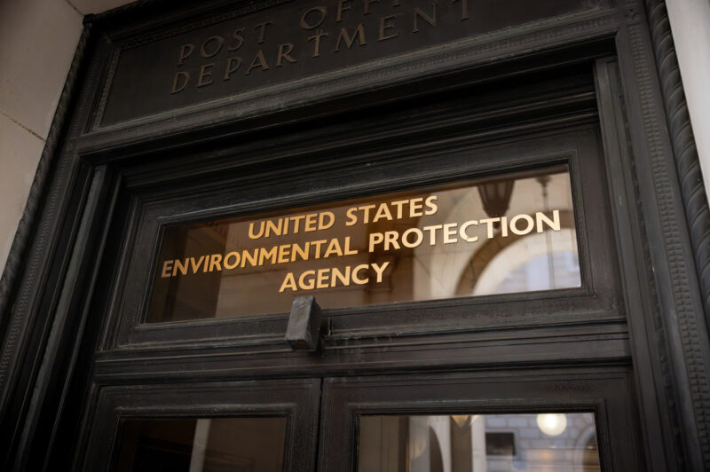 United States Environmental Protection Agency Lettering on headquarters building