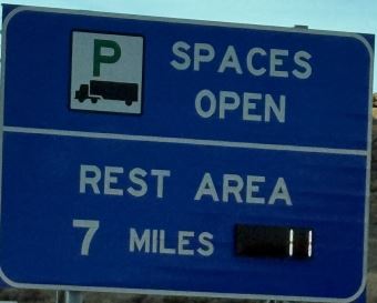 truck parking sign