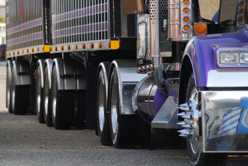 Truck in parking lot