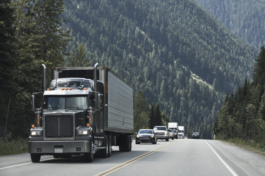 Truck on a highway
