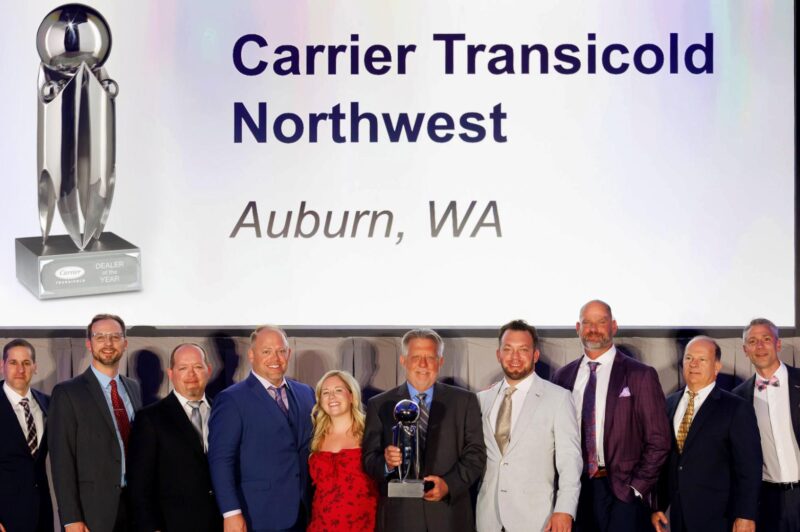 Group photo of Dealer of the year recipients in North America