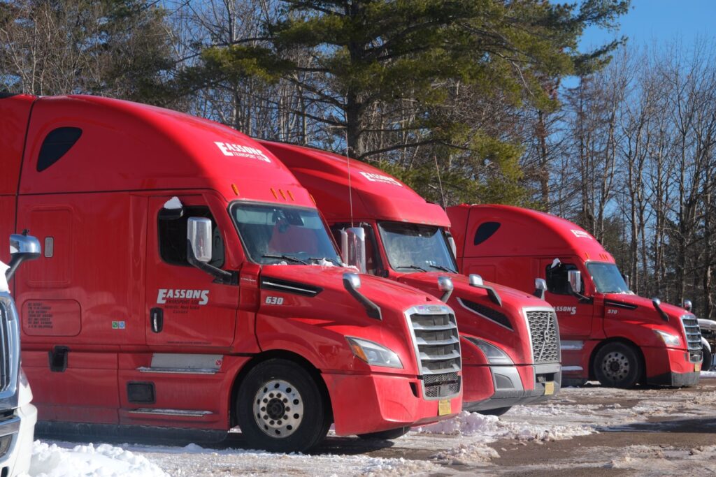 Eassons trucks in yard