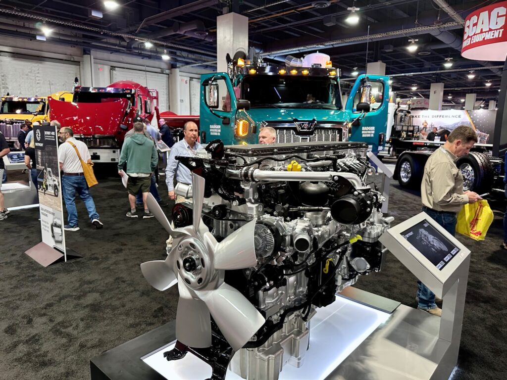 An engine on display