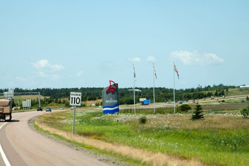 Welcome to New Brunswick highway sign