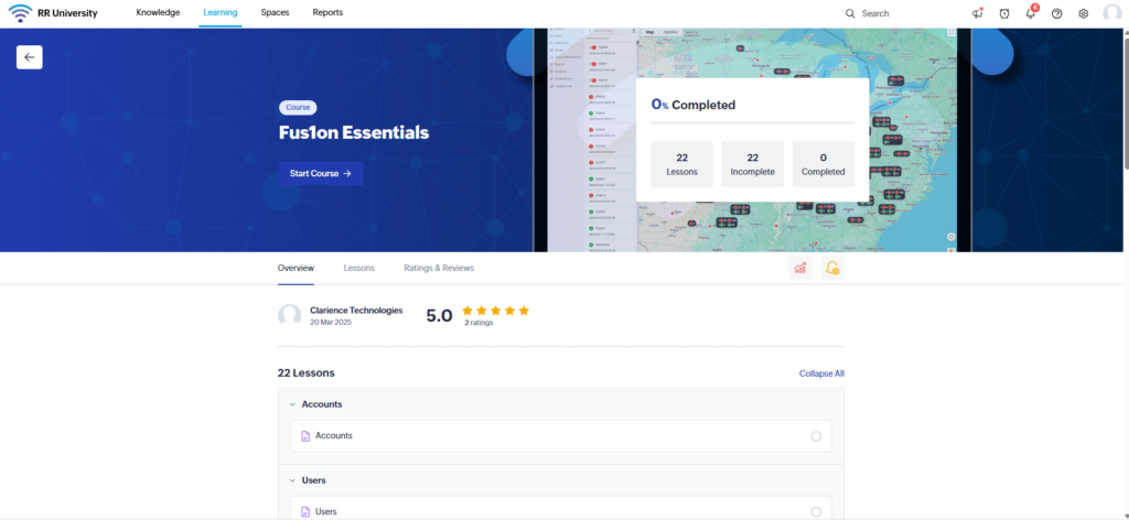 Picture of Road Ready platform screen