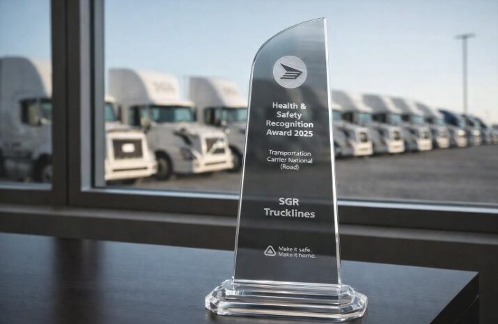SGR Trucklines earns Canada Post national safety award article image