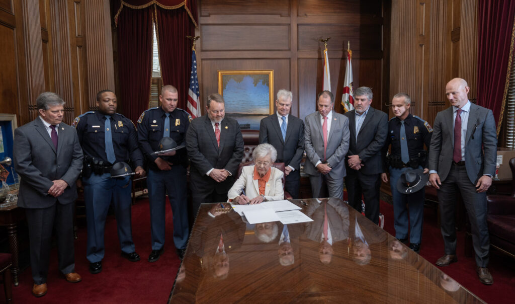 Alabama, Gov. Kay Ivey signs the law.