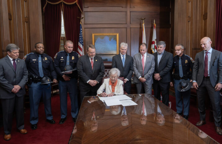 Alabama, Gov. Kay Ivey signs the law.