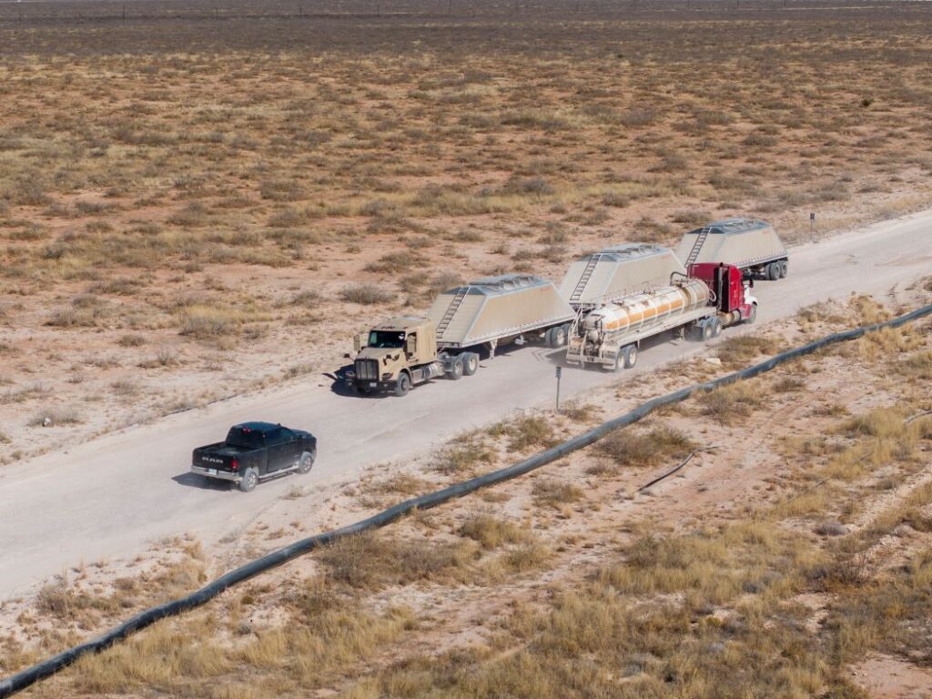 Kodiak truck with triple trailers