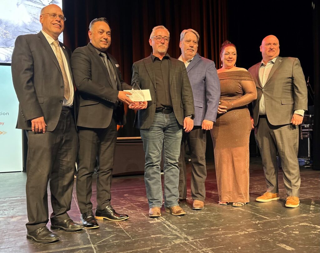 People standing on a stage