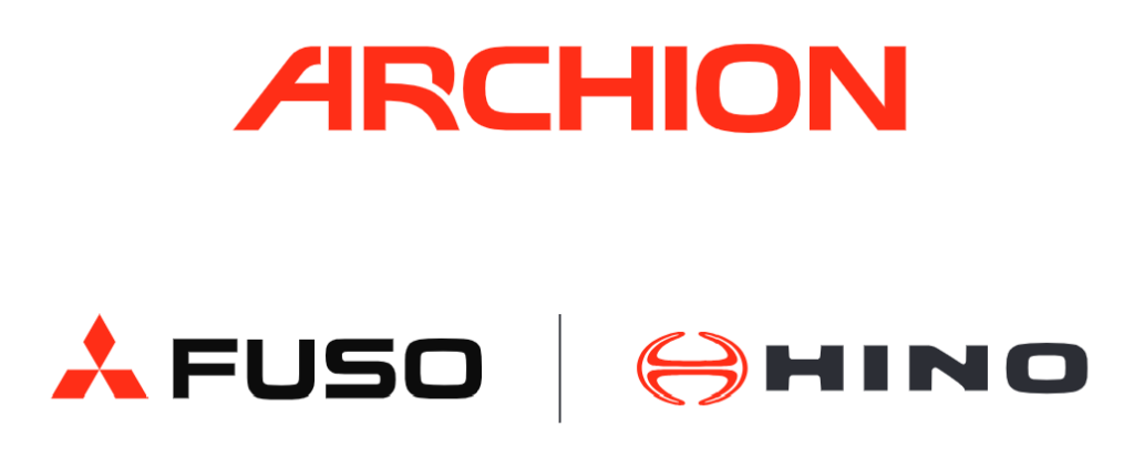 Archion, Fuso and Hino logos