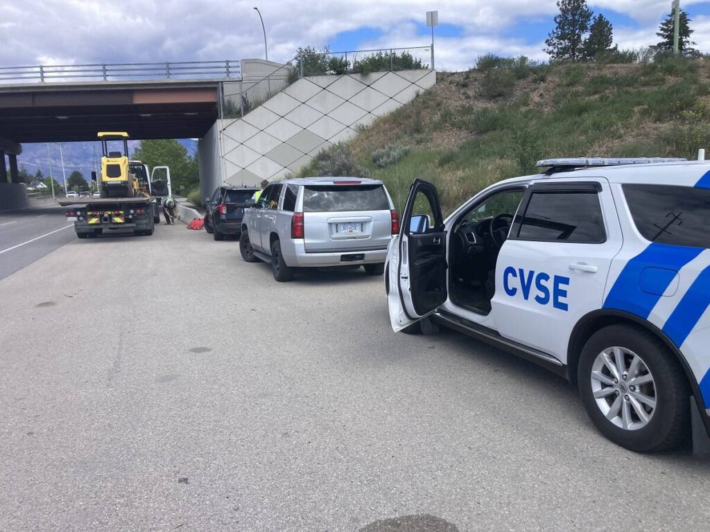 Officers pulled over a commercial vehicle