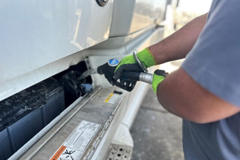 A driver fills DEF