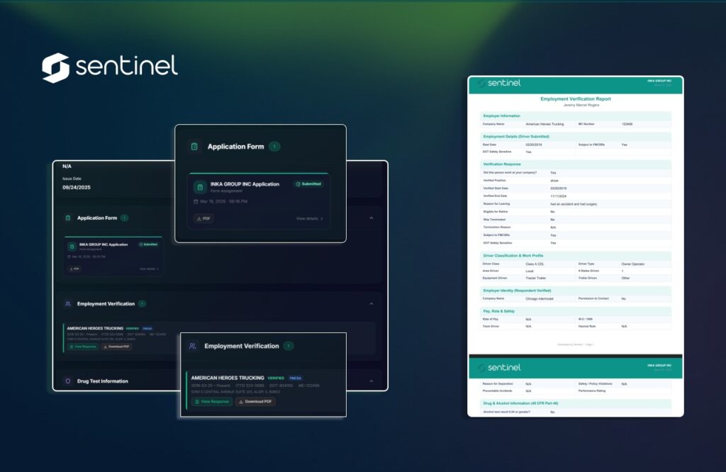 Picture of Sentinel screen