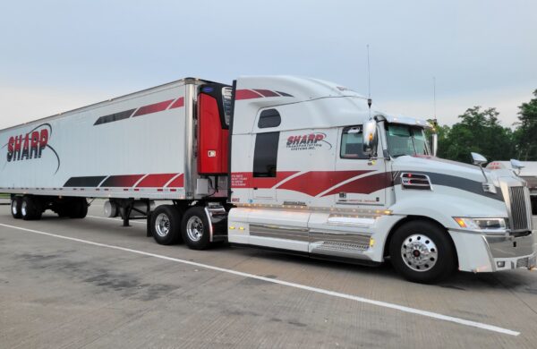 Picture of a Sharp Transportation truck and trailer