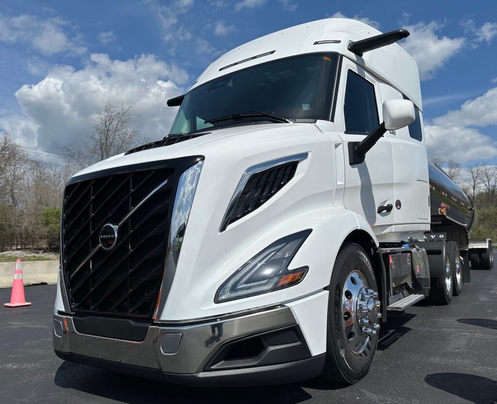 Volvo VNR on highway track