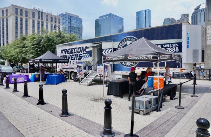 Freedom Drivers Project trailer at Bridgestone Tower