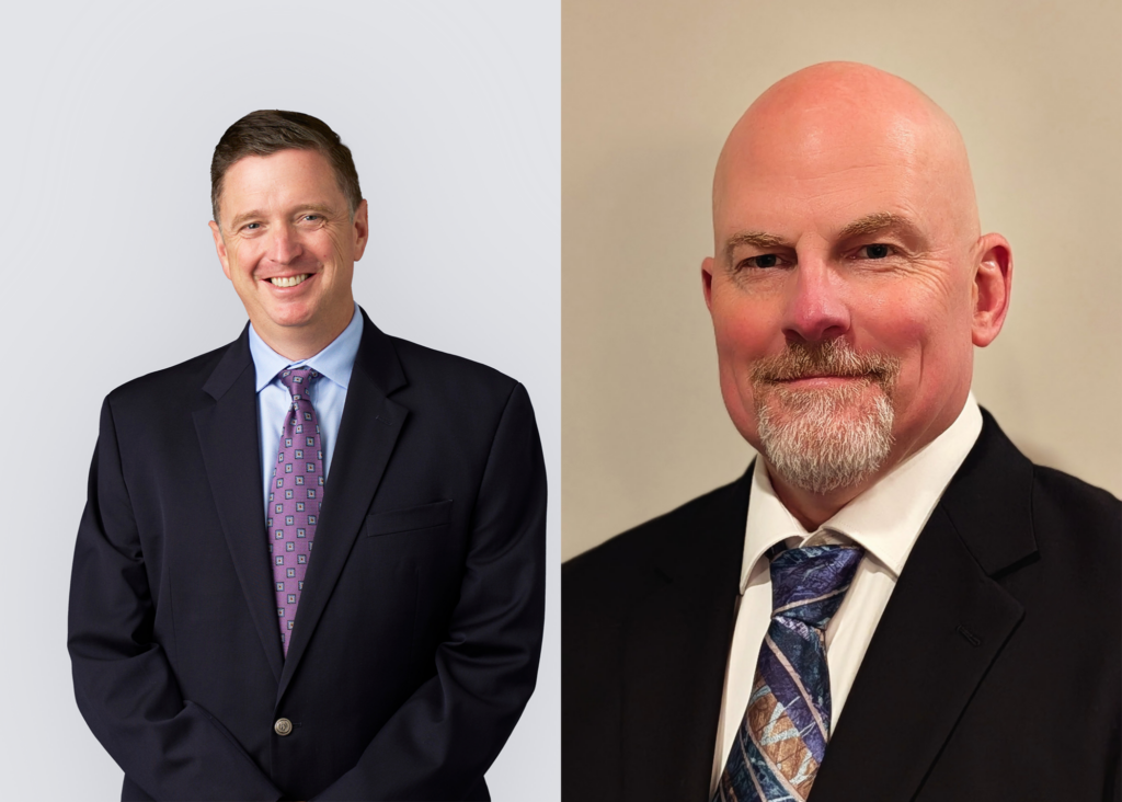 Two headshots, Martin's on the right, and Williams' on the left