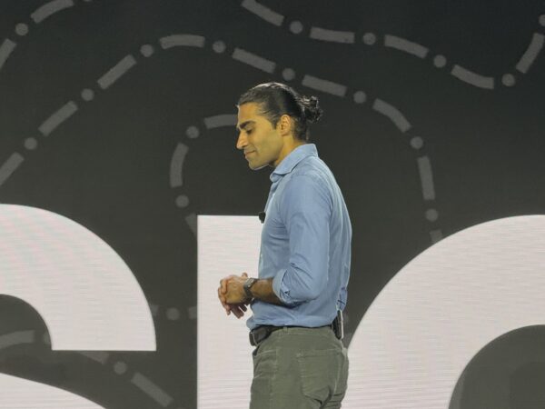 Motive CEO Shoaib Makani on stage during Vison conference 2026