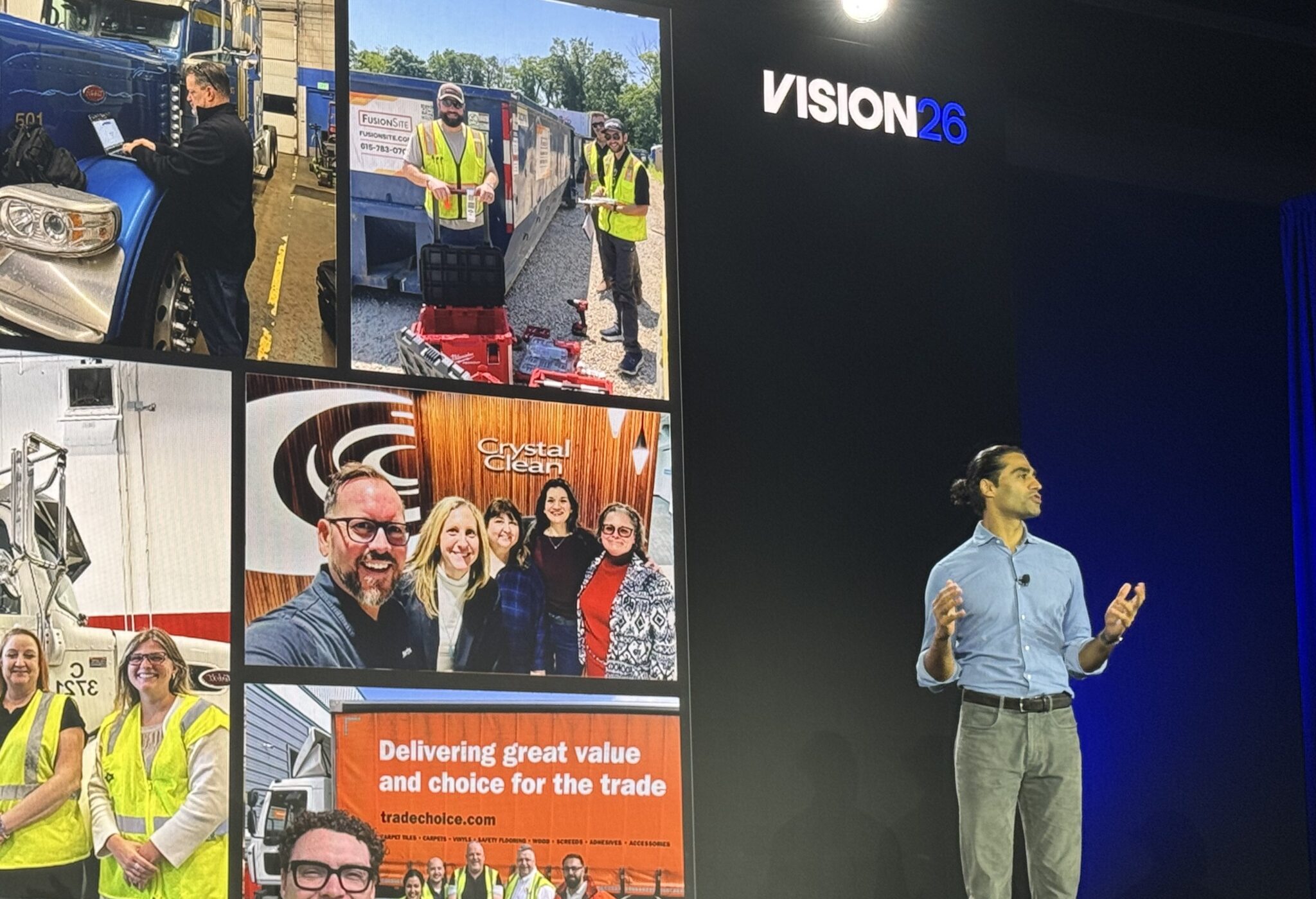 Motive CEO Shoaib Makani on stage during Vison conference 2026