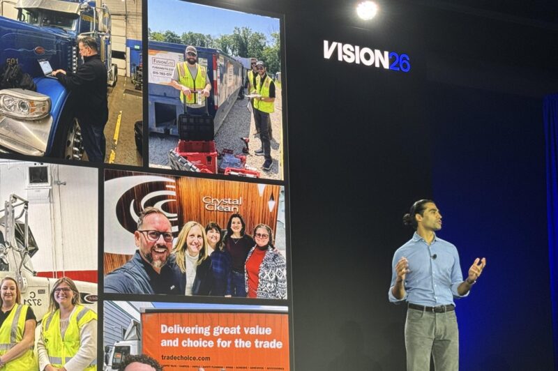 Motive CEO Shoaib Makani on stage during Vison conference 2026