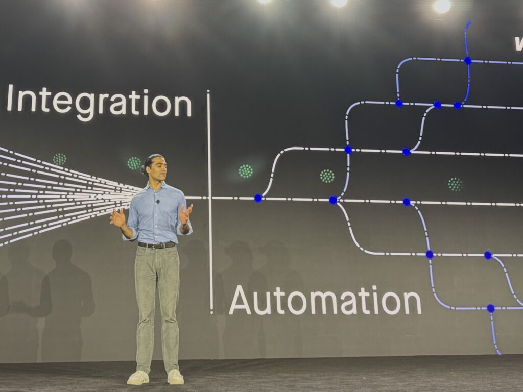 Motive CEO Shoaib Makani on stage during Vison conference 2026