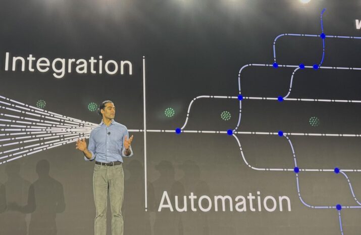 Motive CEO Shoaib Makani on stage during Vison conference 2026
