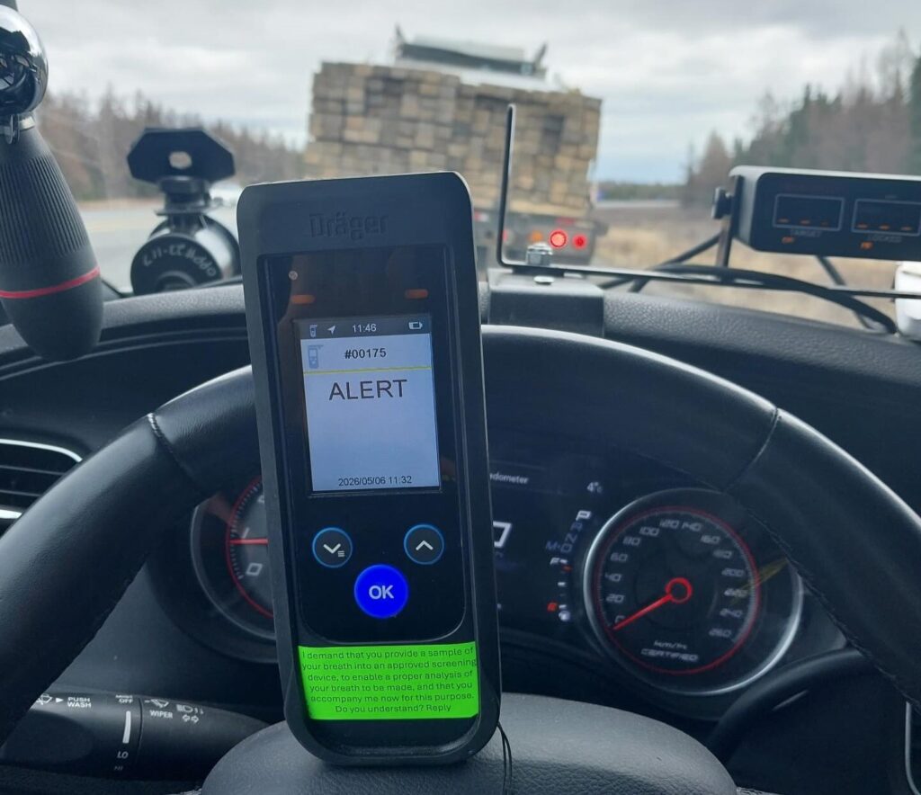 Picture of a device showing an impaired driver