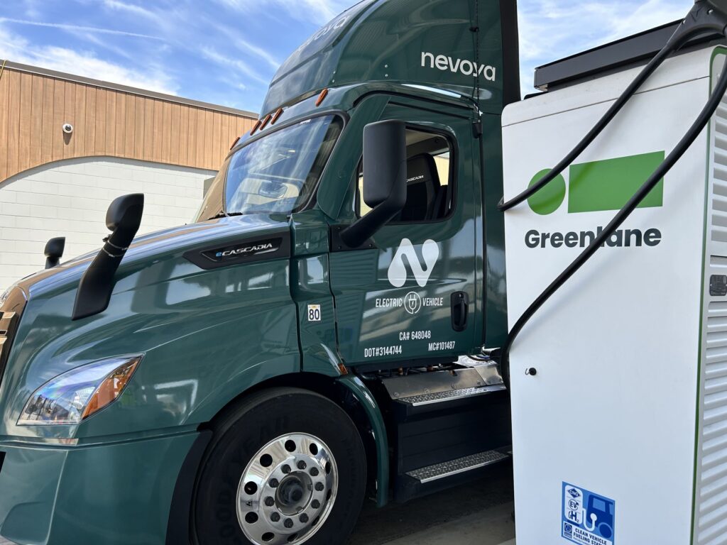 truck charging at Greenlane facility